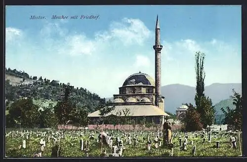 AK Mostar, Moschee mit Friedhof