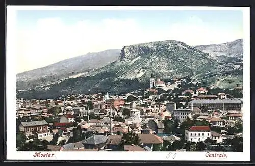 AK Mostar, Blick auf die Innenstadt