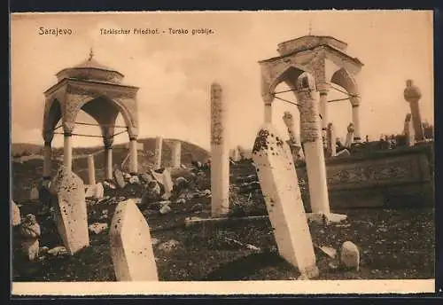 AK Bosnien-Herzegowina, Blick auf den türkischen Friedhof