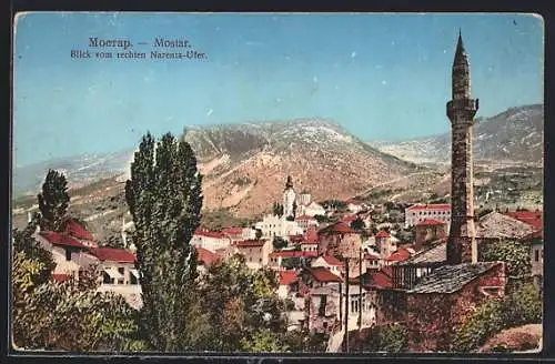 AK Mostar, Blick vom rechten Nrenta-Ufer