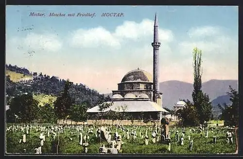 AK Mostar, Moschee mit Friedhof