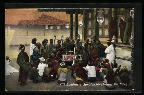 AK Buddhists Service, Worshipping the Tooth, Ceylon