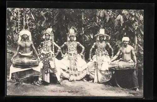 AK Ceylon, Devil Dancers, Volkstanz