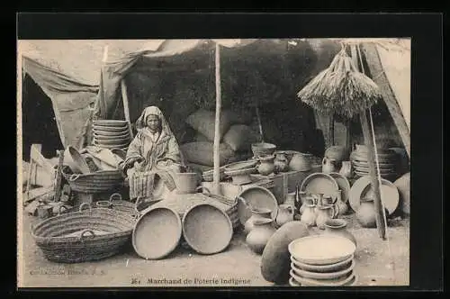 AK Scenes et Types, Marchand de Poterie indigene, Arabischer Töpfer