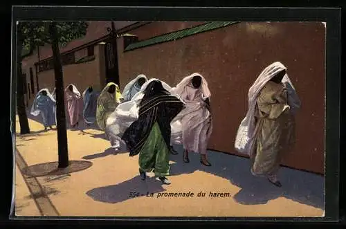 AK La promenade du harem