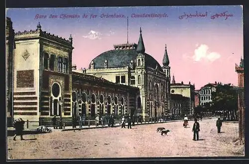 AK Constantinople, Gare des Chemins de fer Orientaux, Hauptbahnhof