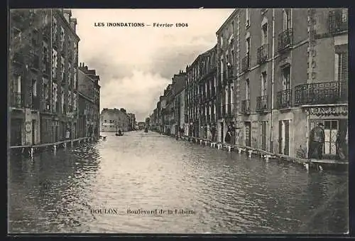 AK Doulon, Boulevard de la Liberté, Les Inondations