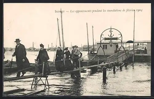 AK Indret, Les appontements pendant les inondations de février 1904