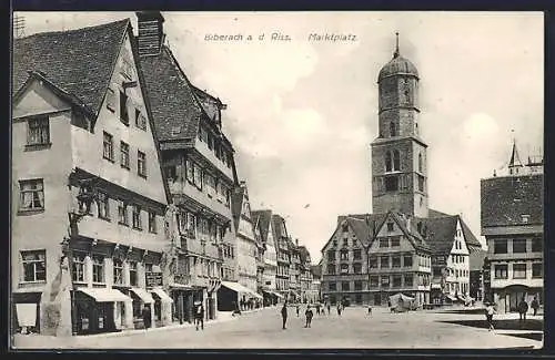 AK Biberach a. d. Riss, Marktplatz mit Kirche