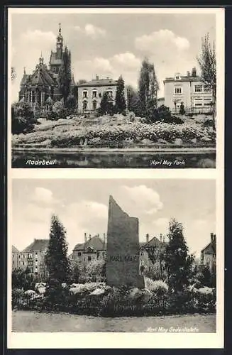 AK Radebeul, Karl May Park und Karl May Gedenkstein