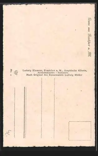 Künstler-AK Frankfurt a. M., Das Löwenplätzchen a. d. Fahrgasse