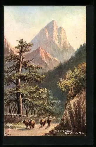 Künstler-AK Raphael Tuck & Sons Nr. 7395: The Pyrenees, The Pic du Midi