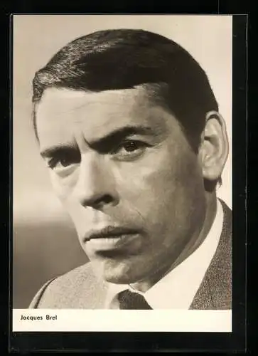 AK Musiker Jacques Brel im Porträt