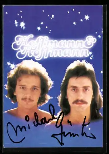 AK Musiker der Band Hoffmann & Hoffmann Michael und Günter, Autogramm