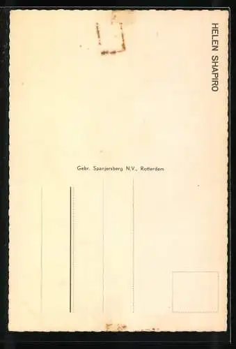 AK Musikerin Hellen Shapiro am Telefon