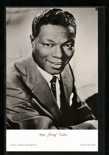 AK Musiker Nat King Cole lächelnd im Portrait