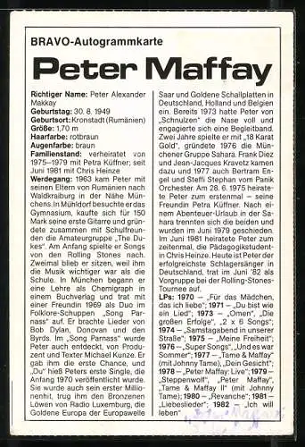 AK Musiker Peter Maffay mit Halskette porträtiert