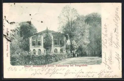 AK Hamburg-Falkenberg, Herm. Beckedorf`s Hotel, Aussenansicht