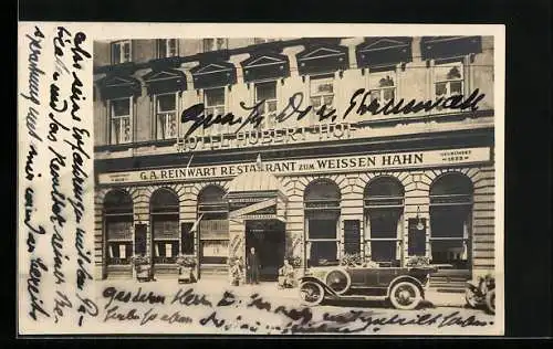 AK Wien, Hotel Huberthof v. G. A. Reinwart, Josefstädterstrasse 22