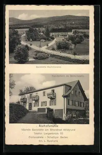 AK Wildgrund, Gasthaus Bischofsmühle von L. Burchartz