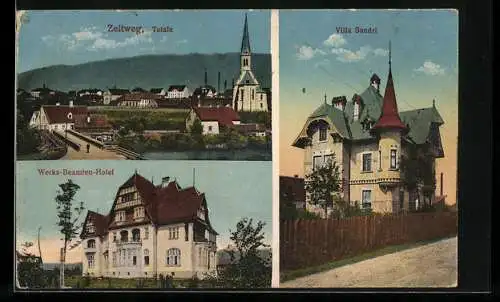 AK Zeltweg, Werks-Beamten-Hotel, Villa Sandri, Totalansicht