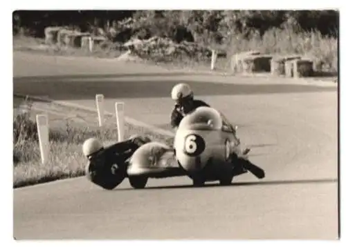 Fotografie Motorrad-Rennen, Seitenwagen-Rennen, Auerbacher / Dein Startnummer 6 belegen den 2. Platz