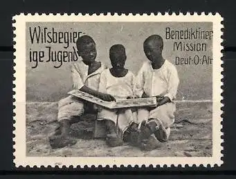 Reklamemarke Deutsch-Ost-Afrika, Benediktiner Mission, wissbegierige Jugend