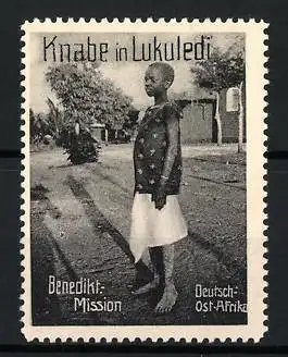 Reklamemarke Deutsch-Ost-Afrika, Benediktiner Mission, Knabe in Lukuledi