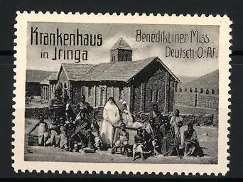 Reklamemarke Deutsch-Ost-Afrika, Benediktiner Mission, Krankenhaus in Iringa