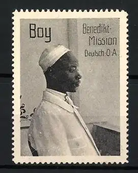 Reklamemarke Deutsch-Ost-Afrika, Benediktiner Mission, Boy