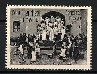 Reklamemarke Deutsch-Ost-Afrika, Benediktiner Mission, Mädchentheater in Kwiro