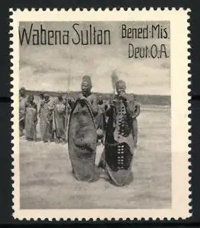 Reklamemarke Deutsch-Ost-Afrika, Benediktiner Mission, Wabena Sultan