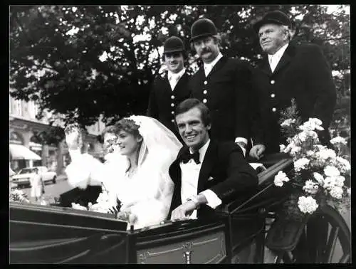 Fotografie Monika Strauss Tochter von Franz-Josef Strauss heiratet Michael Hohlmeier 1982