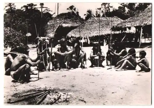 7 Fotografien Dominique Darbois, Expedition Guyane-Tumuc-Humac, Indianer in Brasilien, Guyana, Rio Yari u.a.