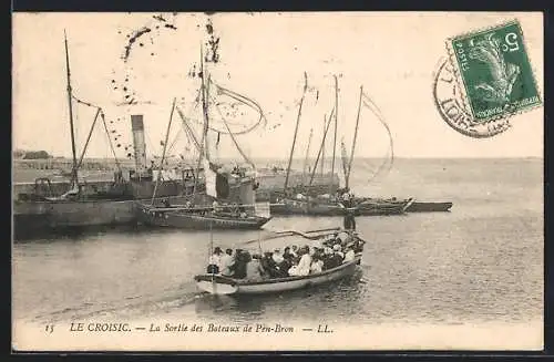 AK Le Croisic, La Sortie des Bateaux de Pen-Bron