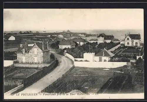 AK Le Pouliguen, Panorama pris de la Tour Rochefeuil