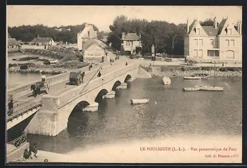 AK Le Pouliguen, Vue panoramique du Pont