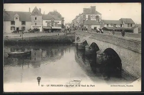 AK Le Pouliguen, Le Port et le fond du Port