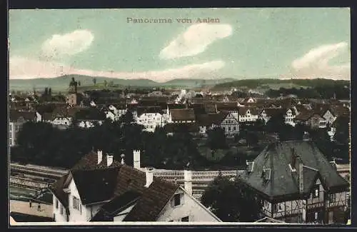 AK Aalen, Panorama mit Bahngleis