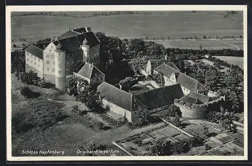 AK Lauchheim, Schloss Kapfenburg, Fliegeraufnahme