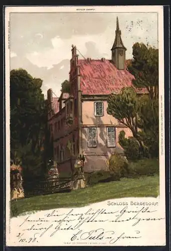 Künstler-AK Carl Biese: Hamburg-Bergedorf, Schloss Bergedorf