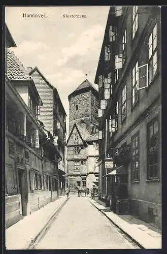 AK Hannover, Klostergang mit Gasthaus Adolph`s Keller