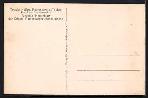 AK Rothenburg / Tauber, Toppler-Café, Bes. Ernst Attmannspacher, Innenansicht