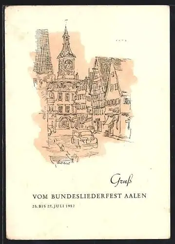 AK Aalen, Vom Bundesliederfest 25.-27.Juli 1952