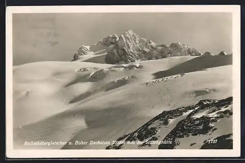 AK Hallstädtergletscher und Hoher Dachstein von der Simonyhütte