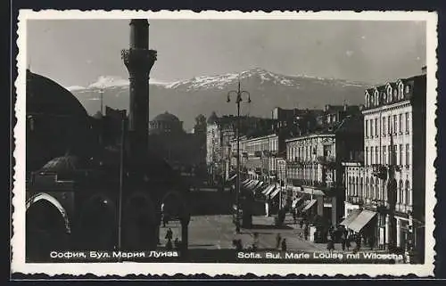 AK Sofia, Boulevard Marie Louise mit Witoscha