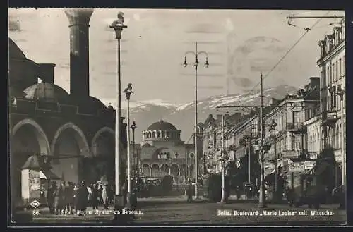 AK Sofia, Boulevard Marie Louise mit Witoscha