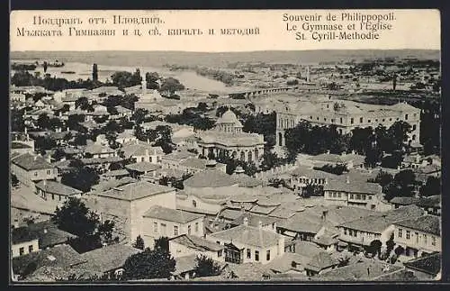 AK Philippopoli, Le Gymnase et l`Eglise, St. Cyrill-Methodie