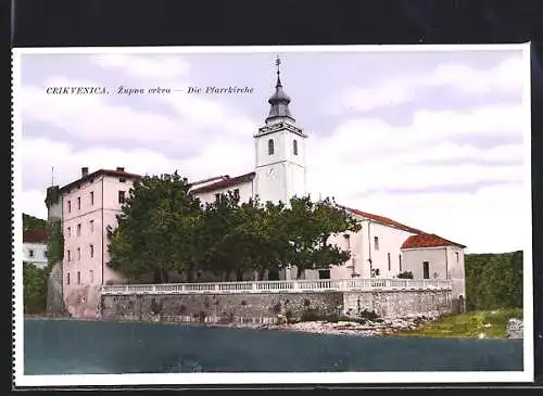 AK Crikvenica, Blick auf die Pfarrkirche