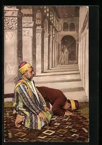 AK Musulmans en Prière, Musselmen Praying